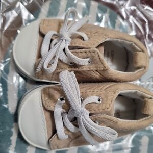Carter's Child Of Mine Tan and White Sneakers 0-3months
